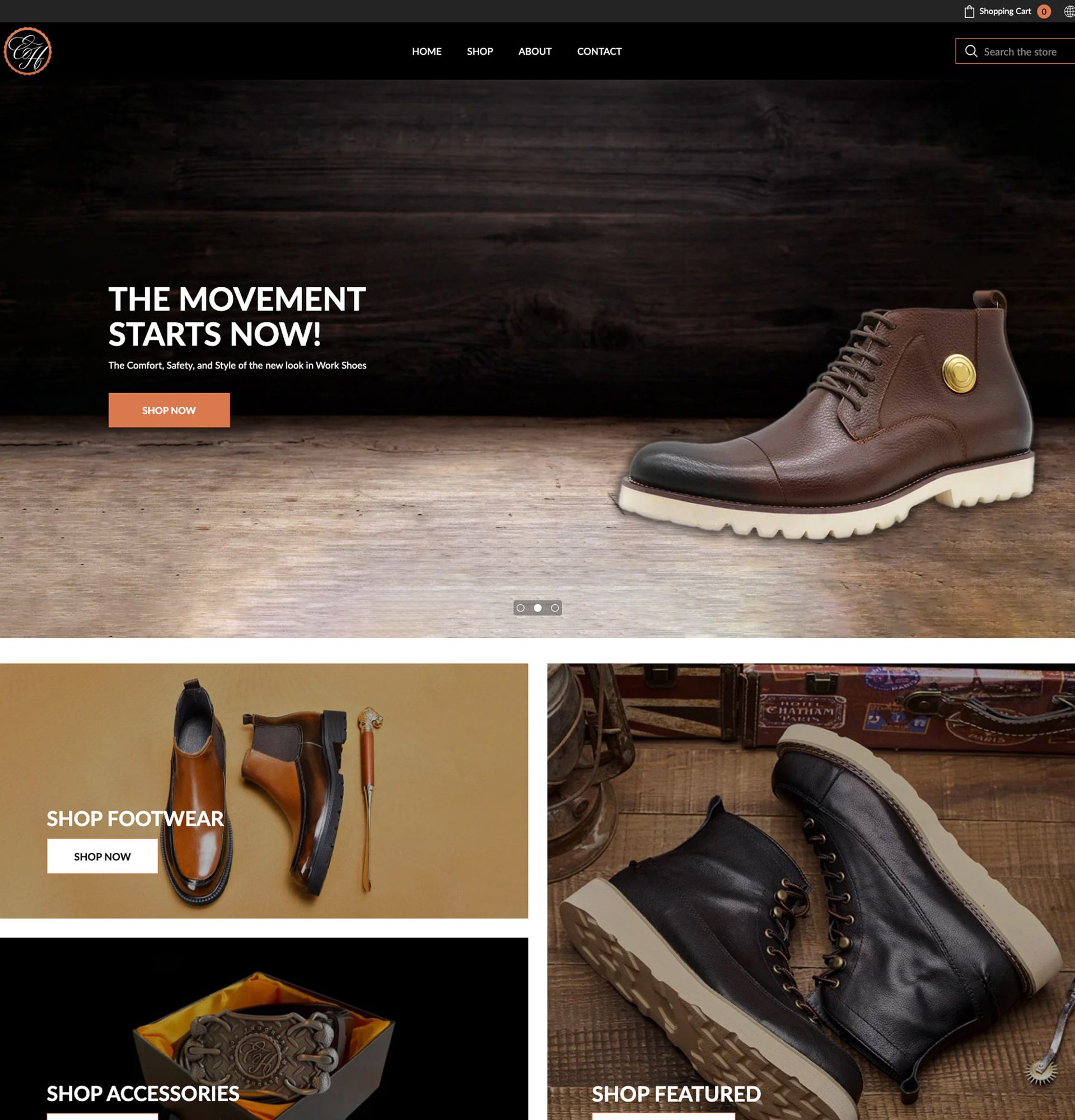 Wordpress website design. Shopify website design.