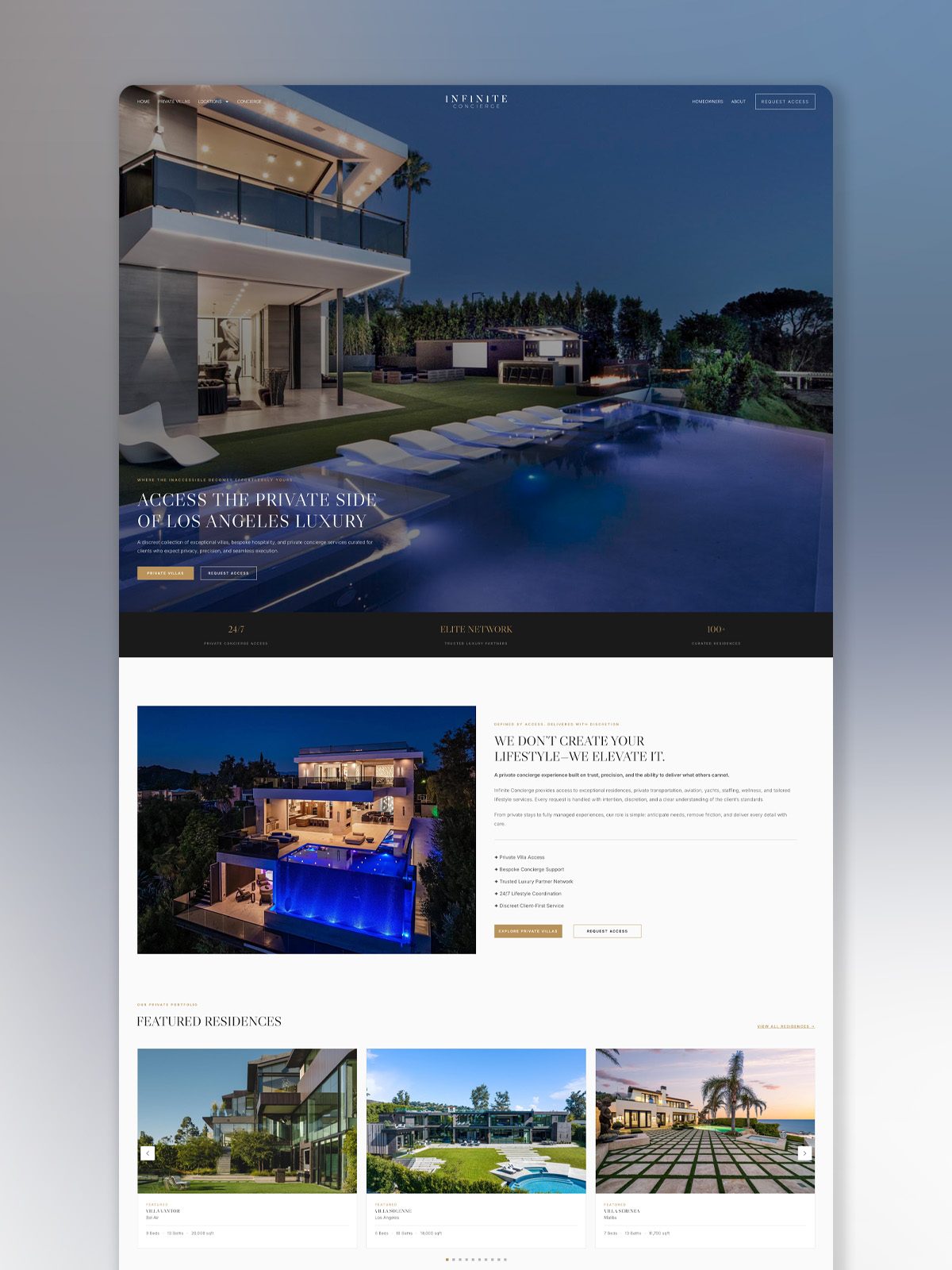 Home - LA Web Design | Wordpress website design | Shopify website design 3 infinite concierge v2