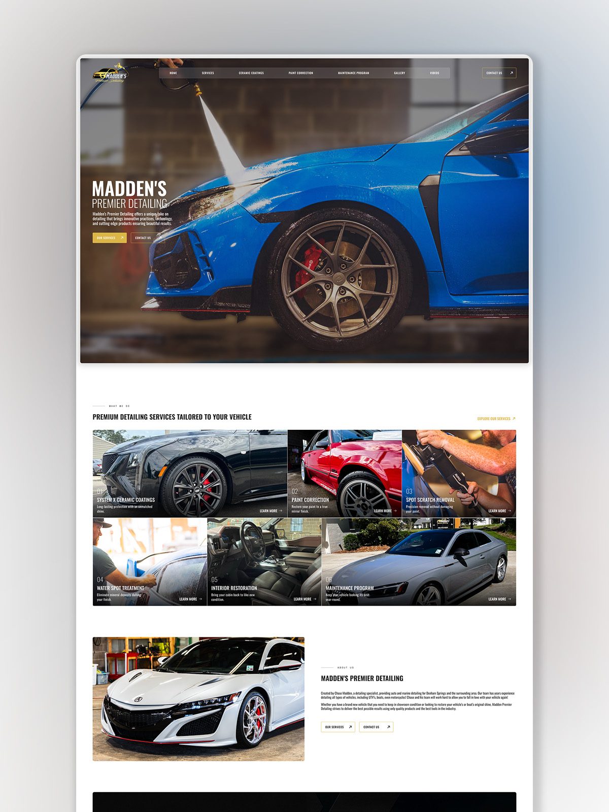 Home - LA Web Design | Wordpress website design | Shopify website design 13 maddens premier detailing v2
